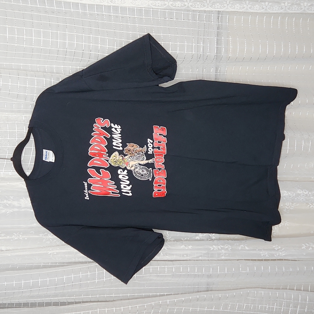 Vintage Florida Harley Bike Run 2nd Annual Ride For Life Black Graphic Tee Sz2XL